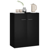 NNEVL Sideboard Black 60x30x75 cm Chipboard