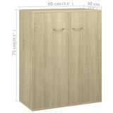 NNEVL Sideboard Sonoma Oak 60x30x75 cm Chipboard