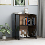 NNEVL Sideboard High Gloss Black 60x30x75 cm Chipboard