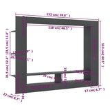 NNEVL TV Cabinet Grey 152x22x113 cm Engineered Wood