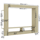 NNEVL TV Cabinet Sonoma Oak 152x22x113 cm Chipboard