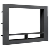 NNEVL TV Cabinet High Gloss Grey 152x22x113 cm Chipboard