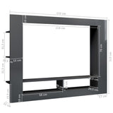 NNEVL TV Cabinet High Gloss Grey 152x22x113 cm Chipboard