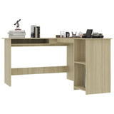 NNEVL L-Shaped Corner Desk Sonoma Oak 120x140x75 cm Chipboard