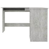 NNEVL L-Shaped Corner Desk Concrete Grey 120x140x75 cm Engineered Wood