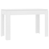 NNEVL Dining Table White 120x60x76 cm Chipboard