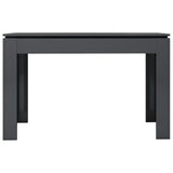 NNEVL Dining Table High Gloss Grey 120x60x76 cm Chipboard