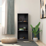 NNEVL 3-Tier Book Cabinet Grey 40x24x108 cm Engineered Wood
