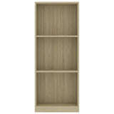 NNEVL 3-Tier Book Cabinet Sonoma Oak 40x24x108 cm Engineered Wood