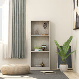 NNEVL 3-Tier Book Cabinet Concrete Grey 40x24x108 cm Engineered Wood