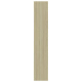 NNEVL 3-Tier Book Cabinet White and Sonoma Oak 40x24x108 cm Engineered Wood