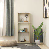 NNEVL 3-Tier Book Cabinet White and Sonoma Oak 40x24x108 cm Engineered Wood