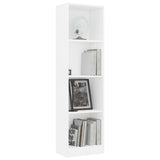 NNEVL 4-Tier Book Cabinet White 40x24x142 cm Engineered Wood