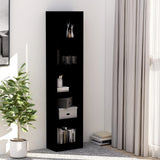 NNEVL 5-Tier Book Cabinet Black 40x24x175 cm Engineered Wood