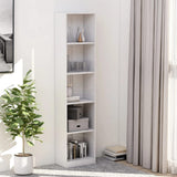 NNEVL 5-Tier Book Cabinet High Gloss White 40x24x175 cm Engineered Wood