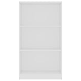 NNEVL 3-Tier Book Cabinet White 60x24x109 cm Engineered Wood
