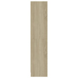 NNEVL 3-Tier Book Cabinet Sonoma Oak 60x24x109 cm Engineered Wood