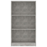 NNEVL 3-Tier Book Cabinet Concrete Grey 60x24x109 cm Engineered Wood