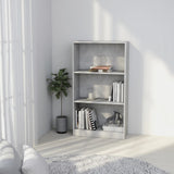 NNEVL 3-Tier Book Cabinet Concrete Grey 60x24x109 cm Engineered Wood