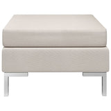 NNEVL Sectional Footrest with Cushion Farbic Cream