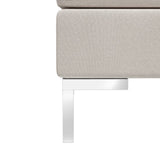 NNEVL Sectional Footrest with Cushion Farbic Cream