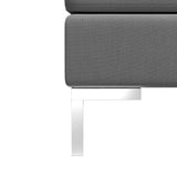 NNEVL Sectional Middle Sofa with Cushion Fabric Dark Grey