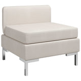 NNEVL Sectional Middle Sofa with Cushion Fabric Cream