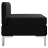 NNEVL Sectional Middle Sofa with Cushion Fabric Black