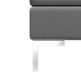 NNEVL Sectional Corner Sofa with Cushion Fabric Dark Grey