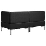 NNEVL 2 Piece Sofa Set Fabric Black