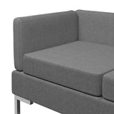 NNEVL Sectional Corner Sofas 2 pcs with Cushions Fabric Dark Grey