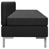 NNEVL Sectional Middle Sofas 3 pcs with Cushions Fabric Black