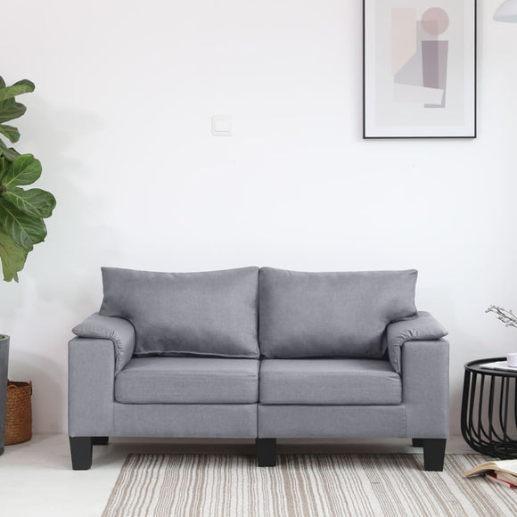 NNEVL 2-Seater Sofa Light Grey Fabric