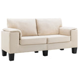 NNEVL 2-Seater Sofa Cream Fabric