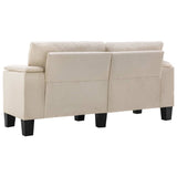 NNEVL 2-Seater Sofa Cream Fabric