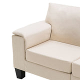 NNEVL 2-Seater Sofa Cream Fabric