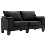 NNEVL 2-Seater Sofa Black Fabric