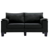 NNEVL 2-Seater Sofa Black Fabric