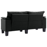 NNEVL 2-Seater Sofa Black Fabric