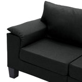 NNEVL 2-Seater Sofa Black Fabric