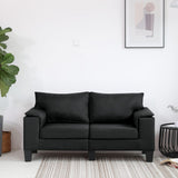 NNEVL 2-Seater Sofa Black Fabric