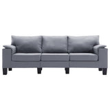 NNEVL 3-Seater Sofa Light Grey Fabric