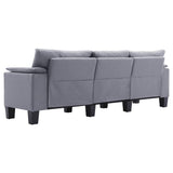 NNEVL 3-Seater Sofa Light Grey Fabric