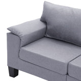 NNEVL 3-Seater Sofa Light Grey Fabric