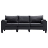 NNEVL 3-Seater Sofa Dark Grey Fabric