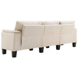 NNEVL 3-Seater Sofa Cream Fabric