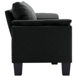 NNEVL 3-Seater Sofa Black Fabric
