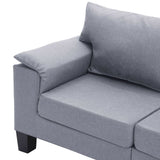 NNEVL 4-Seater Sofa Light Grey Fabric