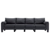 NNEVL 4-Seater Sofa Dark Grey Fabric