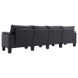 NNEVL 4-Seater Sofa Dark Grey Fabric